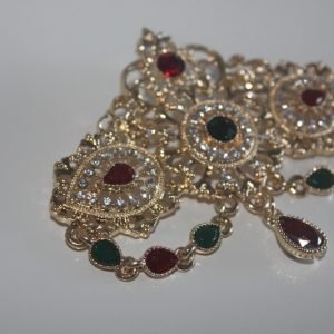 Broche groen/rode