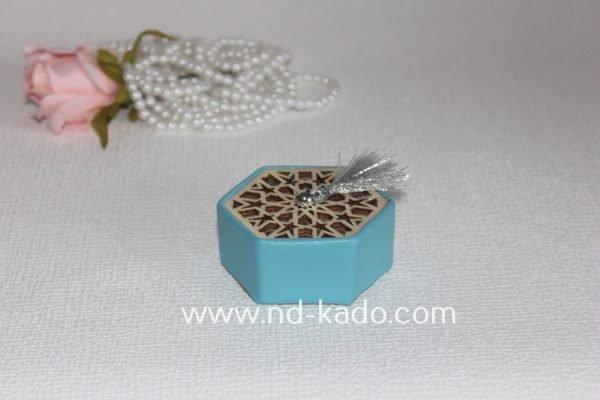 Blauw hout bakje - Afbeelding 3