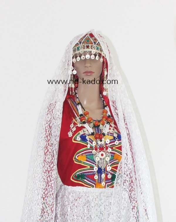 Amazigh outfit rode/wit - Afbeelding 9