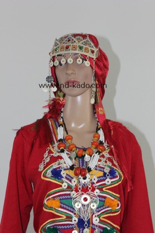 Amazigh outfit rode/wit - Afbeelding 4