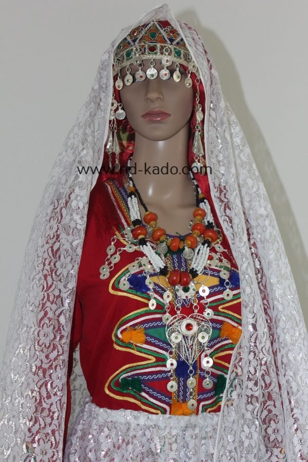 Amazigh outfit rode/wit - Afbeelding 2