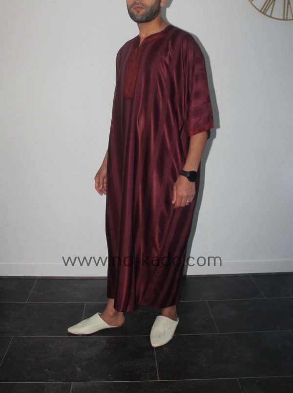 Kandora donker bordeaux - Afbeelding 2