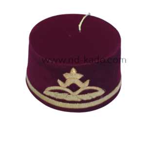 Tarboush bordeaux/goud