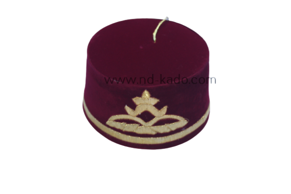 Tarboush bordeaux/goud