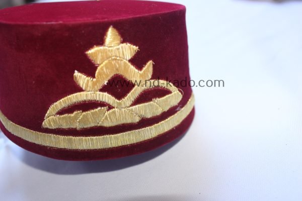 Tarboush bordeaux/goud - Afbeelding 3