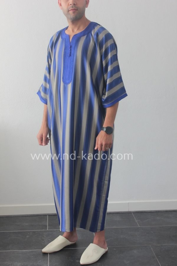 Kandora gestreept-blauw - Afbeelding 2