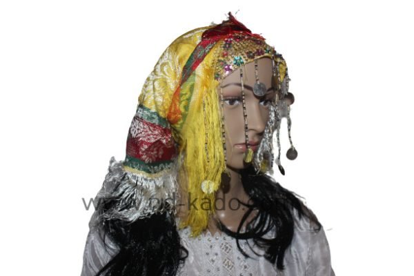 Geel traditionele hoofddoek - Afbeelding 4