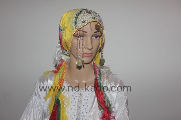 Geel traditionele hoofddoek - Afbeelding 2