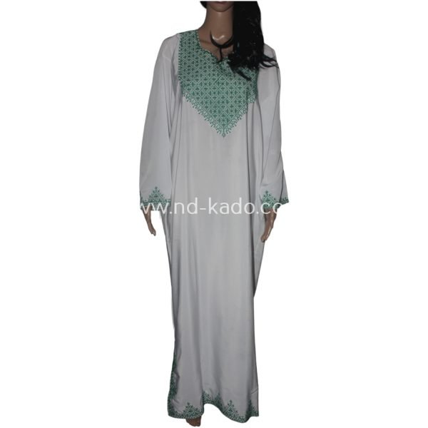 Henna jurk wit/groen - Afbeelding 3