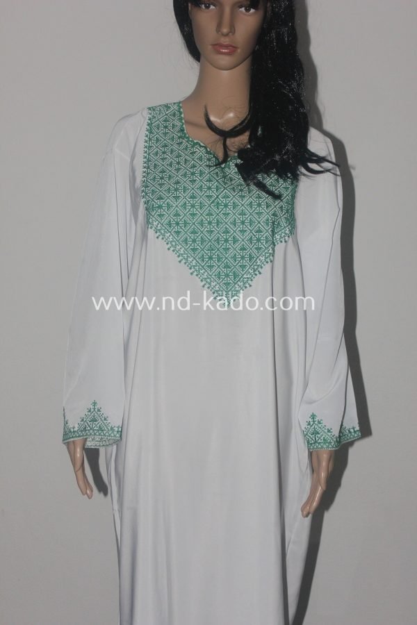Henna jurk wit/groen - Afbeelding 2