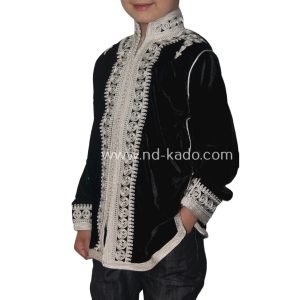 Kind cardigan fluweel zwart