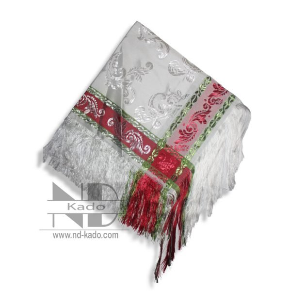 Wit/rode traditionele hoofddoek