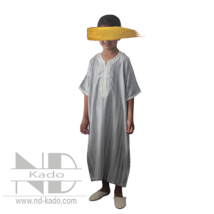 Kind kandora grijs/wit