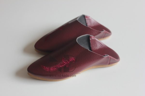 Kind babouche bordeaux - Afbeelding 3