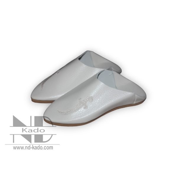Kind babouche wit - Afbeelding 2