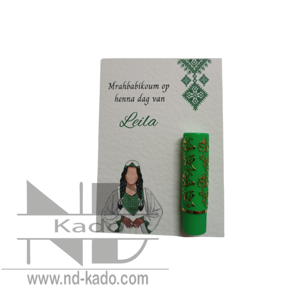 Tafel kaart henna jurk groen - Afbeelding 3
