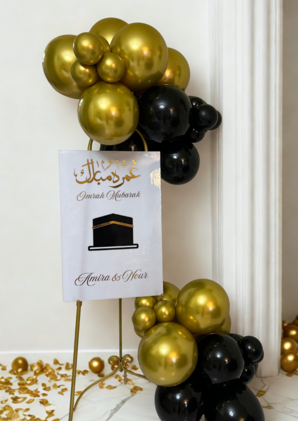 Welkomstbord Umrah Mubarak