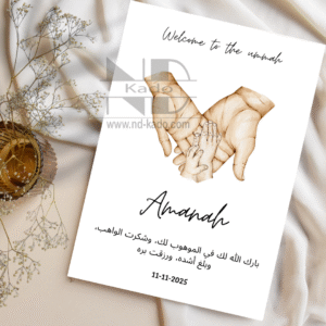 Tafelkaart geboorte-Handen