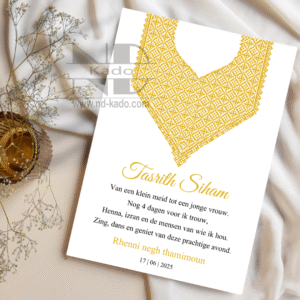 Tafelkaart- jurk geel